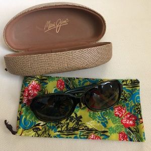 Maui Jim Polarized Fashion Sunglasses, Tortoise with Peacock Blue frame